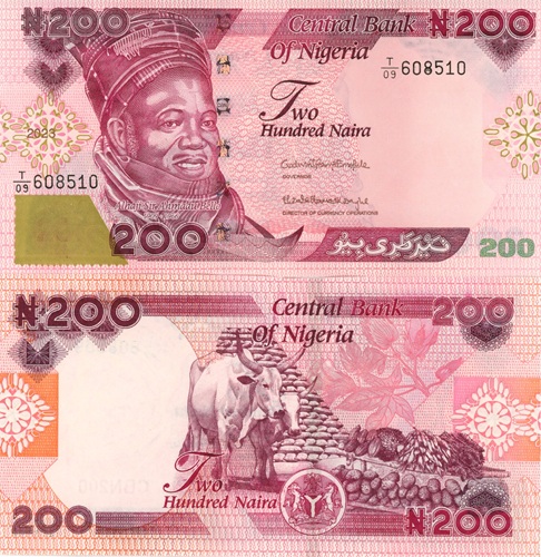 200 Naira 2023 Nigéria UNC séria T/09