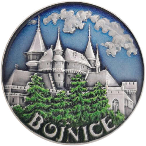 Medaila SP farbená V2, zámok Bojnice