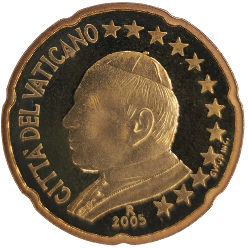 20 cent 2005 Vatikán ob.PROOF Ján Pavol II.