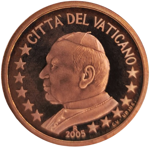 5 cent 2005 Vatikán ob.PROOF Ján Pavol II.