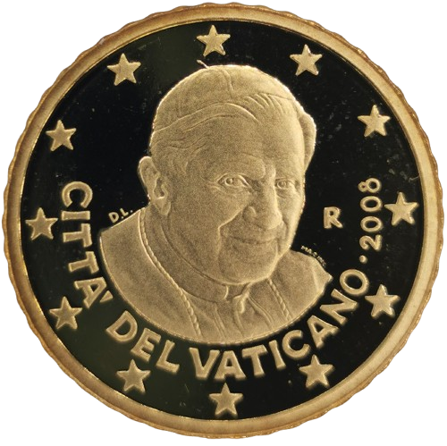 50 cent 2008 Vatikán ob.PROOF, Benedikt XVI.