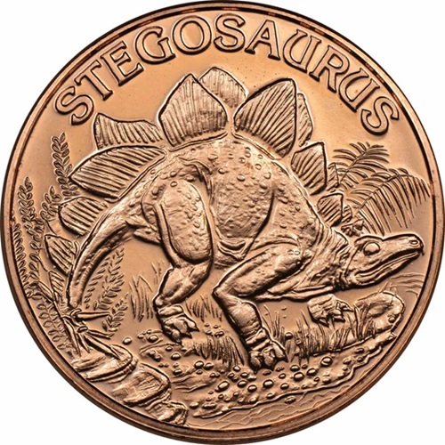 Medaila, ADVP OUNCE 999/1000 Cu, Stegosaurus