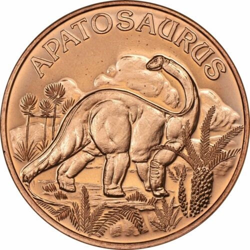 Medaila, ADVP OUNCE 999/1000 Cu, Apatosaurus