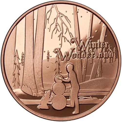 Medaila, ADVP OUNCE 999/1000 Cu, Winter Wonderland