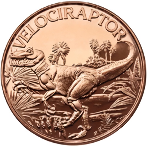 Medaila, ADVP OUNCE 999/1000 Cu, Velociraptor