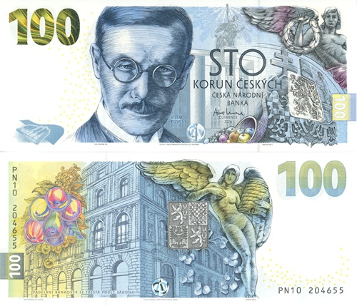 100 Korún 2026 Česko UNC séria PN10 Vilém Pospíšil