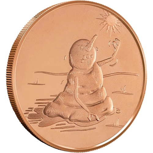 Medaila, ADVP OUNCE 999/1000 Cu, Snowman - Christmas is Cancelled