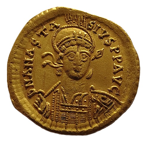 Solidus Anastasius I. 491 - 518 n. l. , Byzantská ríša 