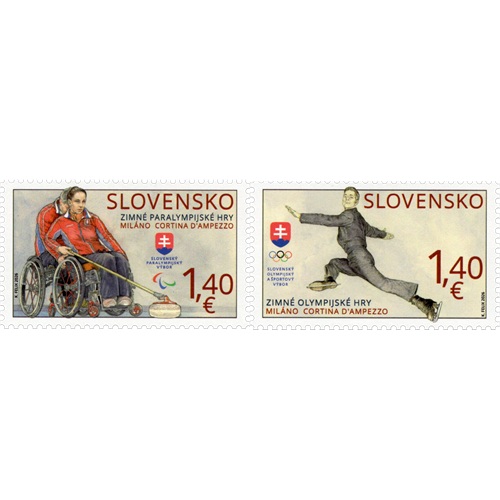 Známky 2026 Slovensko čisté, Zimné olympijské hry v Miláne a Cortine (855, 856)