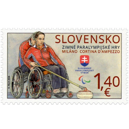 Známka 2026 Slovensko čistá, Zimné paralympijské hry v Miláne a Cortine (856)