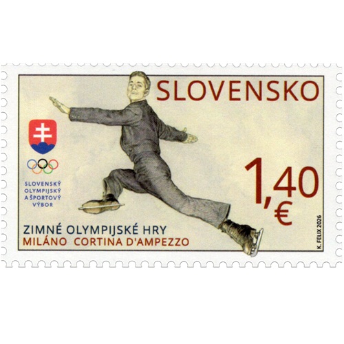 Známka 2026 Slovensko čistá, Zimné olympijské hry v Miláne a Cortine (855)
