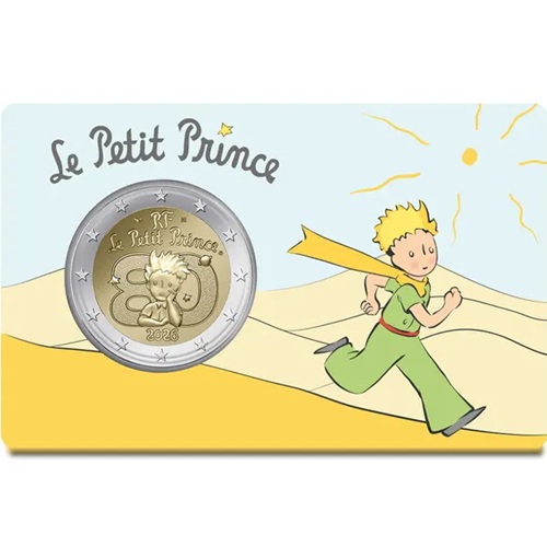 2 euro 2026 Francúzsko cc.BU karta 1/4, Malý princ - Púšť