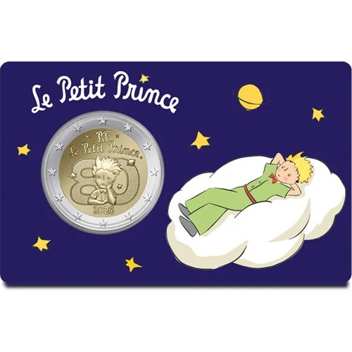 2 euro 2026 Francúzsko cc.BU karta 3/4, Malý princ - Oblak