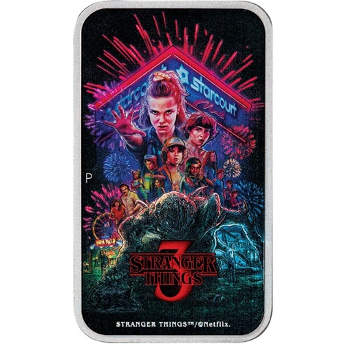 Dollar 2026 Tuvalu BU farbená 1 Oz Ag, Stranger Things - Season 3