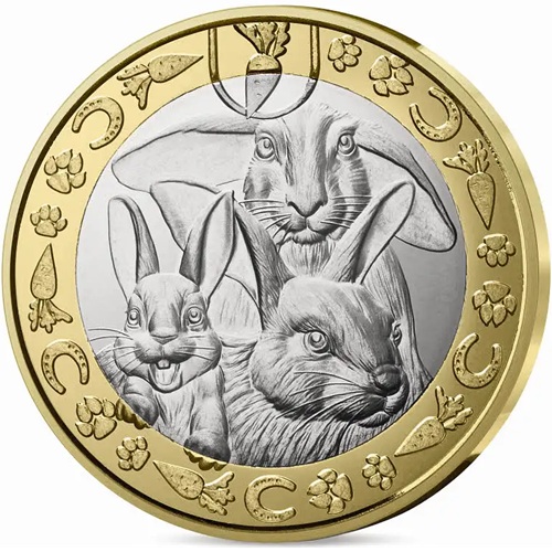5 euro 2025 Francúzsko UNC karta, French's favourite animals - Rabbit