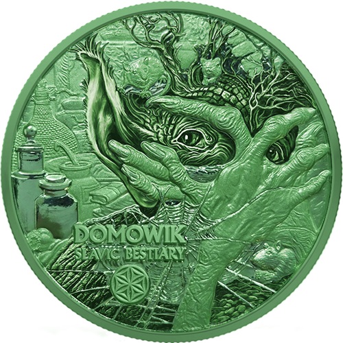 1000 Francs CFA 2026 Kamerun BU farbená 2 Oz Ag, Domowik Space Green