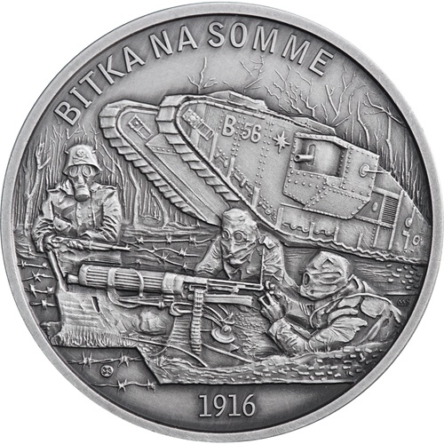 2 Dollars 2025 Niue BU, Bitka na Somme (1916)