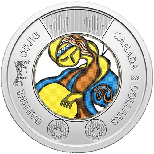 2 Dollars 2025 Kanada UNC farbená, Daphne Odjig