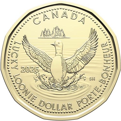 1 Dollar 2026 Kanada UNC, Lucky Loonie