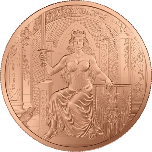 1/2 Mark 2026 Germania BU 1/2 Oz Cu, Germania