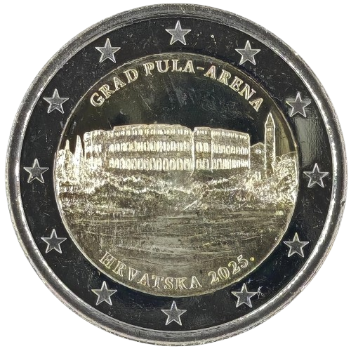 2 euro 2025 Chorvátsko cc.UNC, Mesto Pula