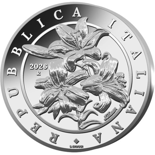 0,25 euro 2026 Taliansko BU 1 Oz Ag, Flora e Fauna - Giglio