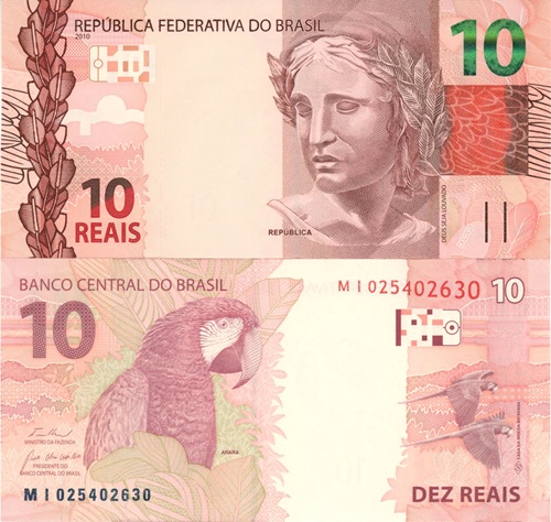 10 Reais 2024 (2010) Brazília UNC séria MI