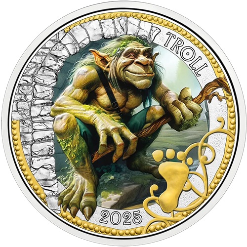 3 euro 2025 Rakúsko UNC, Troll