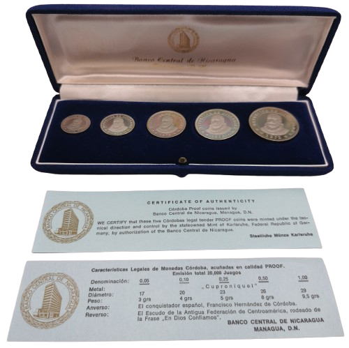 SADA 1972 Nikaragua PROOF (1,90 Cordoba)