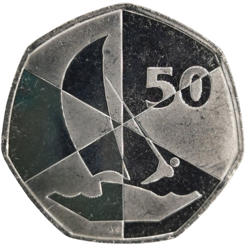 50 Pence 2019 Gibraltar UNC, Island Games