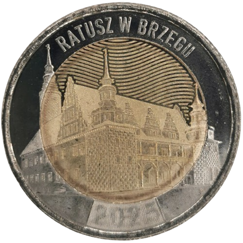5 Zloty 2025 Polsko UNC, Brzeg Town Hall