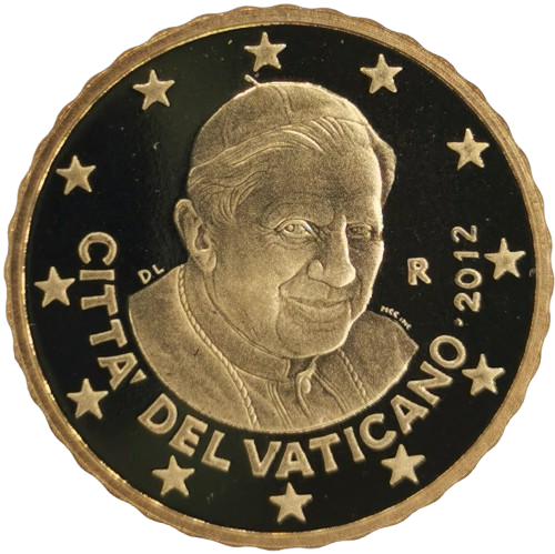 10 cent 2012 Vatikán ob.PROOF, Benedikt XVI.