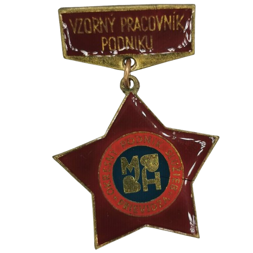 Odznak, Československo, Vzorný pracovník podniku - Prievidza (prasklina)