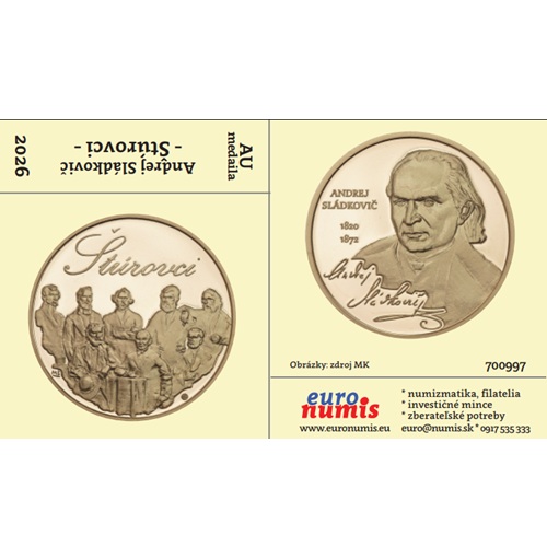 Papierový prebal na Zlatú medailu, Andrej Sládkovič - Štúrovci