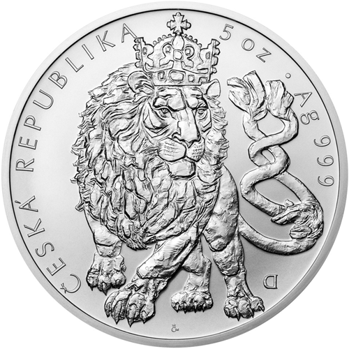 10 Dollars 2026 Niue BU 5 Oz Ag, Český lev