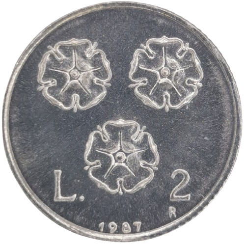 2 lire 1987 San Marino ob.UNC