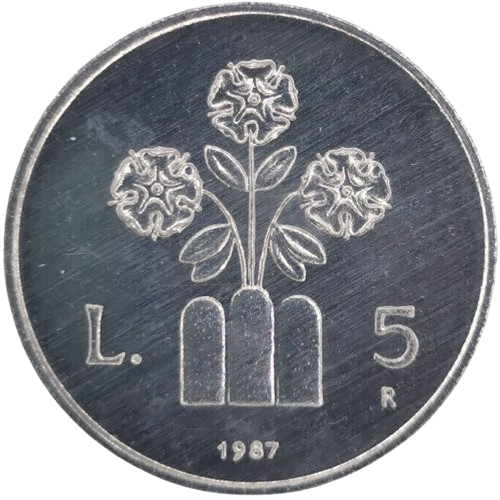 5 lire 1987 San Marino ob.UNC