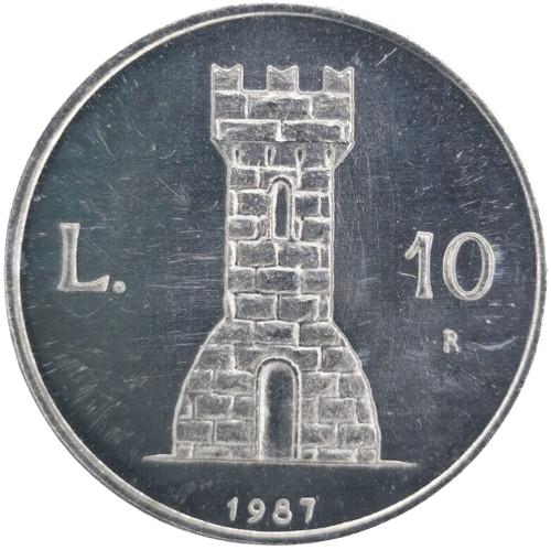 10 lire 1987 San Marino ob.UNC