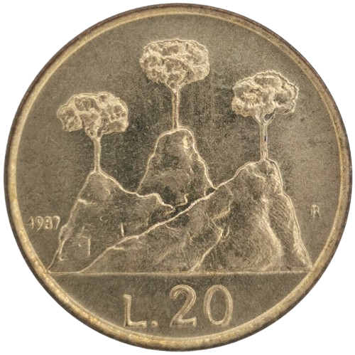 20 lire 1987 San Marino ob.UNC
