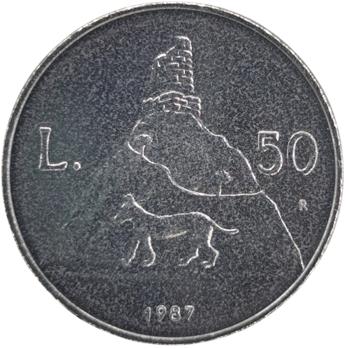 50 lire 1987 San Marino ob.UNC