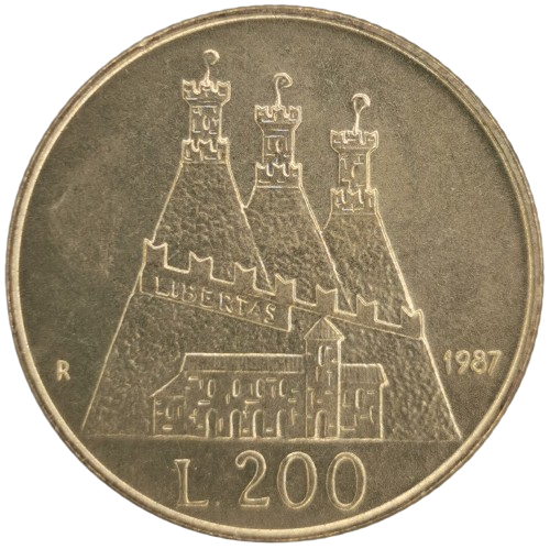 200 lire 1987 San Marino ob.UNC
