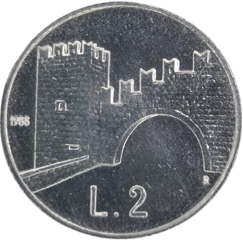 2 lire 1988 San Marino ob.UNC