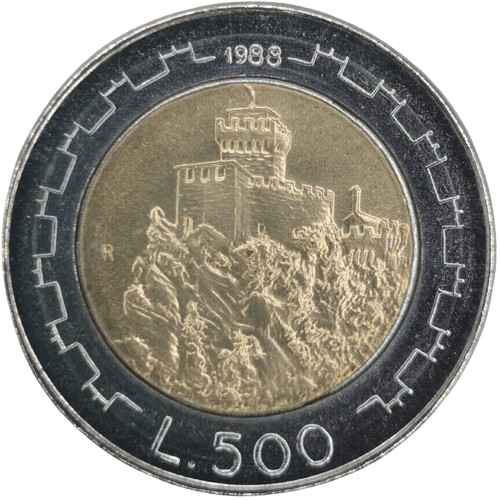 500 lire 1988 San Marino ob.UNC