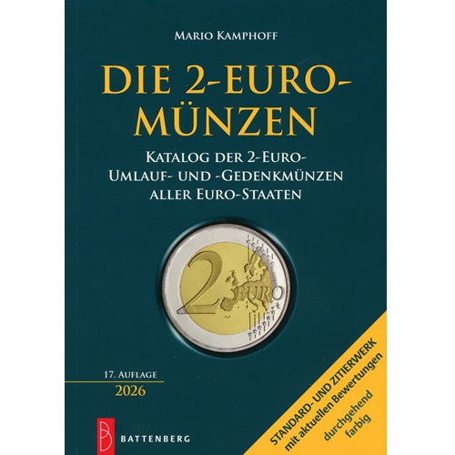 Katalóg mincí, 2 euro obehové a pamätné do roku 2026 (5150-2026) 