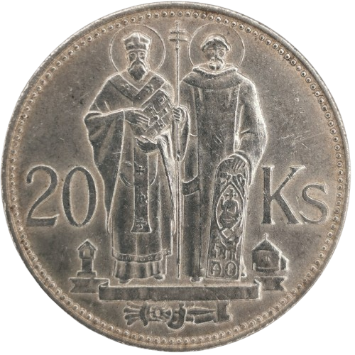 20 Koruna 1941 Slovenský štát, Cyril a Metód 