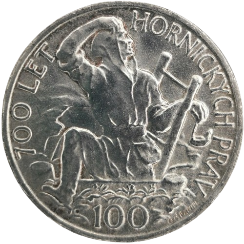 100 Koruna 1949 Československo, 700. rokov hornických práv v Jihlave
