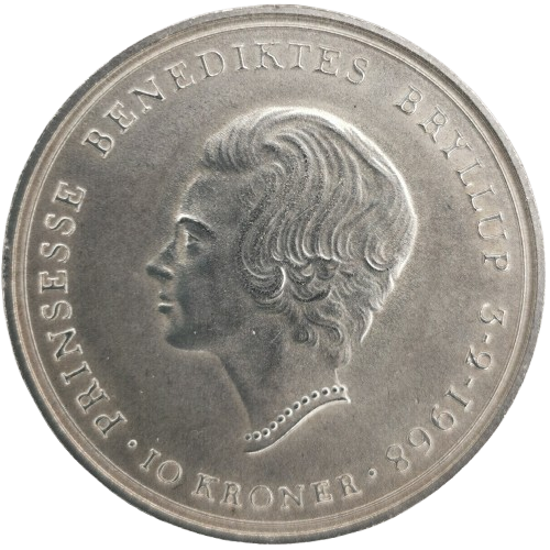 10 Kroner 1968 Dánsko, Svadba princeznej Benedikty