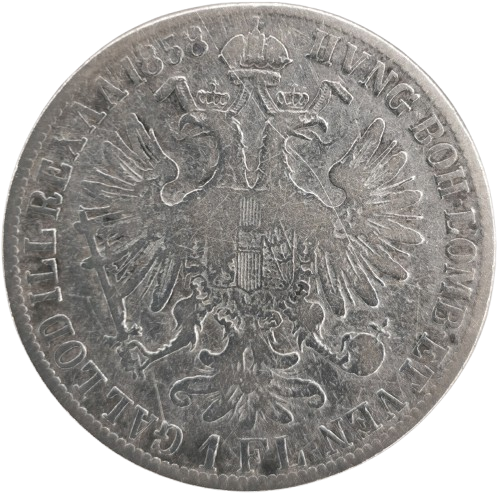 Florin 1858 E Rakúsko Uhorsko, František Jozef I.