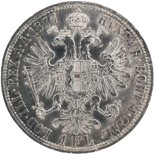 Florin 1877 Rakúsko Uhorsko, František Jozef I.
