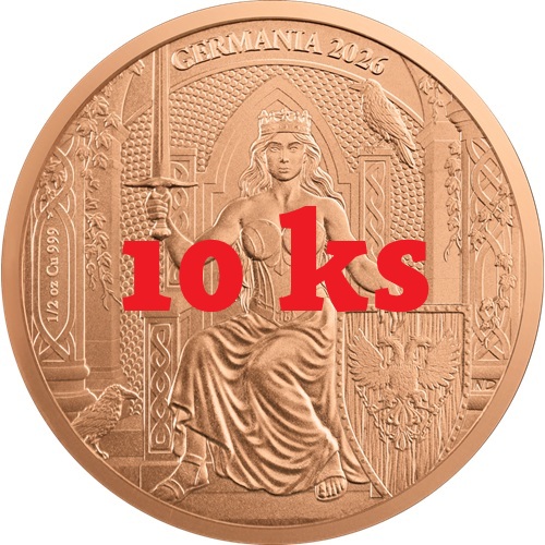 SET 10 ks 1/2 Mark 2026 Germania BU 1/2 Oz Cu, Germania